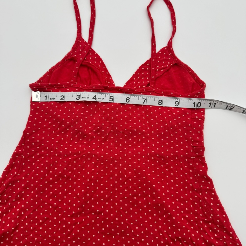 Vintage Lola Red Polka Dot Babydoll Camisole Top V-Neck Empire Waist Rayon Small - Picture 5 of 6